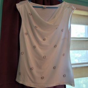 Jaclyn Smith,size L, cream sleeveless